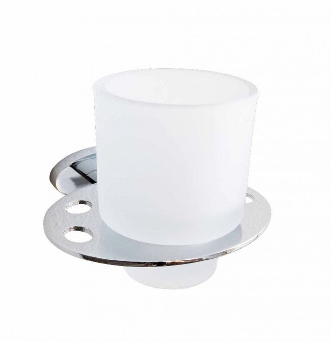 Porta Spazzolino Rodi Ottone Bicchiere in Vetro