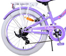 Bicicletta per Bambine 20" Stabilizzatori e Freni Vbrake con Cestino e Portabambola Viola  