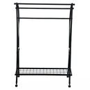 Porta Asciugamani da Bagno in Metallo 61.3x33x87.5 cm Nero 