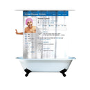 Tenda per doccia 180x180 cm con finestra trasparente Social Network