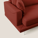 Divano 3 Posti 198x88x93 cm in Tessuto Rosso