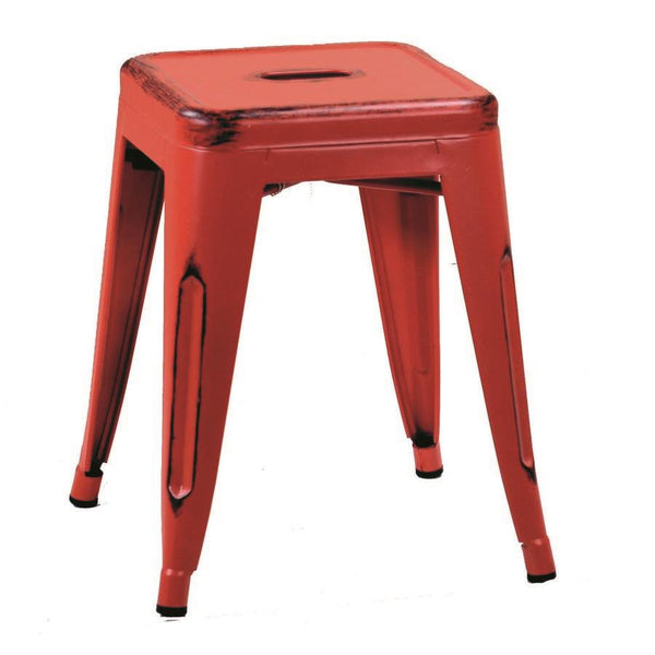 Sgabello Bristol 39x39xh45 cm in Ferro Rosso online