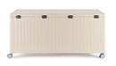 Baule Contenitore da Esterno 164,8x72x70h cm Apertura Facile e Ruote in Alluminio Ocean M Seta 