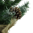 Albero di Natale 90H cm con pigne e base in juta Abete Artificiale