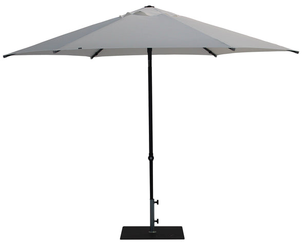 sconto Ombrellone da Giardino Ø3 m Palo Ø38 mm in Alluminio Tessuto Poliestere Trend Bianco