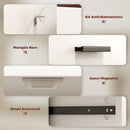 Credenza Moderna 68,6x35x90,3 cm 2 Cassetti e Armadietto in Legno Bianco      