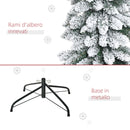 Albero di Natale Artificiale Innevato 210 cm 490 Rami a 3 Sezioni Verde