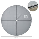 Tappeto per Pole Dance Antiscivolo Pieghevole Ø150x5 cm in Schiuma EPE e PVC Grigio      