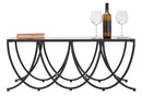 Tavolo da Caffé Dark 100x60x40 cm in Ferro e Specchio Nero