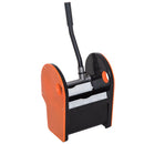 Carrello Pulizie Professionale con Strizzatore Rimovibile e Ruote Arancione 