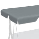 Tettuccio di Ricambio per Dondolo 192x144 cm in Poliestere Grigio Scuro