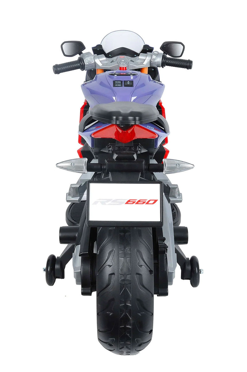 Moto Elettrica per Bambini Licenza Ufficiale Aprilia RS660 12V 3,5Ah Rosso      