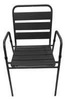 Set 6 Sedie da Giardino in Acciaio Krystin Antracite