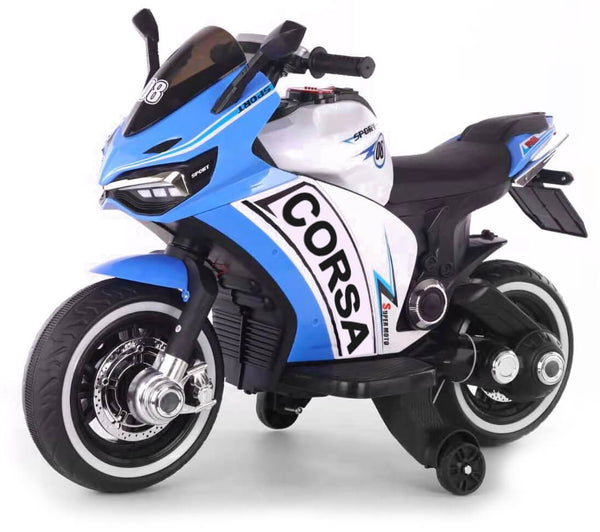Elektrisches Motorrad für Kinder 12V Miller Corsa Blue prezzo