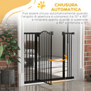 Cancellino per Cani Estensibile 74-100x78 cm in Metallo Nero