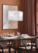 Lampada a Sospensione da Interno  E27 in Metallo Bianco