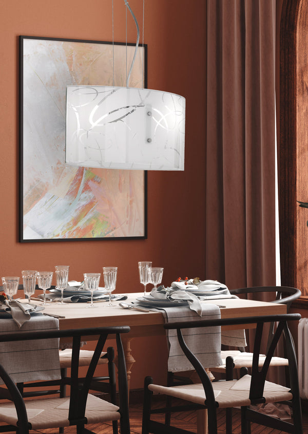 Innenpendelleuchte E27 aus weißem Metall acquista