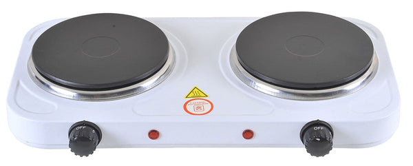 Elektro-Campingkocher Doppelplatte 2000W Bauer Weiss sconto