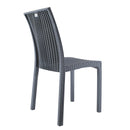Set 2 Sedie da Giardino in Stile Rattan Grigio scuro