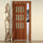 Indoor-Falttür 88,5 x 214 cm aus PVC mit Glas Saba Jasmine Cherry