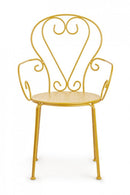 Sedia con Braccioli Etienne Ocra in Metallo