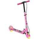 Monopattino per Bambini 3-8 Anni con Ruote Luminose Impugnatura Regolabile e Freno Posteriore Rosa      