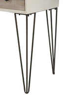 Console Raw 106x44x85 cm in Ferro e MDF Marrone e Nero