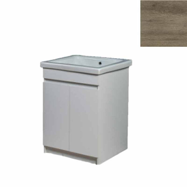 online Mobile Lavatoio in Ceramica 2 Ante e Strofinatoio Integrato 60x50x86A cm Olmo Naturale