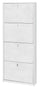 Schuhschrank 4 Türen 63x154x18 cm Oxidweiß