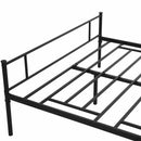 Struttura Letto Una Piazza e Mezzo 140x200 cm in Acciaio con Doghe Integrate Nero
