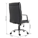 Sedia Poltrona da Ufficio Presidenziale in Similpelle Nera 