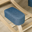 Sedia Ergonomica con Inginocchiatoio 51x69x58 cm in Betulla e Poliestere Blu  