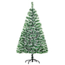 Albero di Natale Artificiale Innevato 150 cm 416 Rami Verde e Bianco  