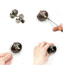 Set di Nottolino su Rosetta Rotonda per Porta Interna 50 mm Zama Nichel Satinato 5 Pezzi Emuca