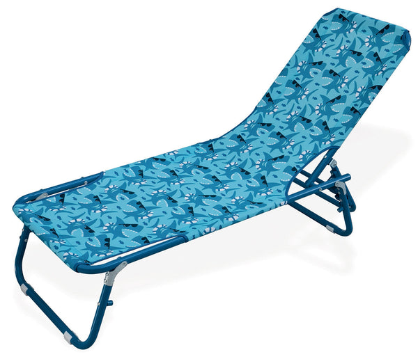 acquista Faltbare Sonnenliege für Kinder aus Metall Soriani Squaletto Blue