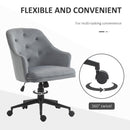 Sedia Poltrona Operativa da Ufficio in Velluto Grigio