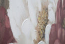 Dipinto su Tela Red Flowy 120x3,7x60 cm in Legno di Pino e Canvas Multicolor