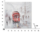 Dipinto su Tela Tram 80x3x80 cm in Legno e canvas