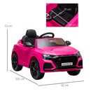 Macchina Elettrica per Bambini 3-5 Anni 6V Audi RS Q8 Autentica 1,5-3km/h con Telecomando e Musica Rosa      