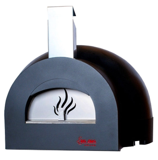 sconto Direktes Kochen im Holzofen für den Außenbereich in Zio Ciro Subito Cotto 80 Black Refractory