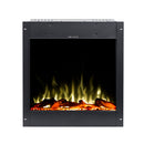 Camino Elettrico da Incasso 60x87,8x15 cm Effetto Fiamma 1500W Gangs 31 Nero