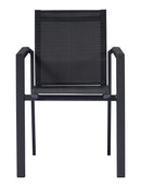 Sedia Impilabile da Giardino 57x62x87 cm in Alluminio Nashville Nera