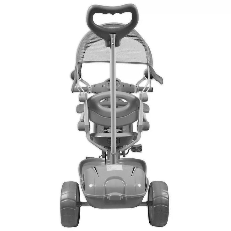 Triciclo a Spinta Seggiolino Reversibile per Bambini Kidfun Classic Fucsia e Viola