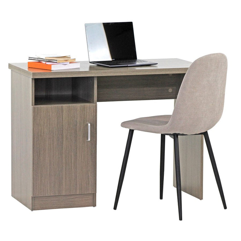 Scrivania 1 anta e 1 vano portaoggetti 100x50x75 cm in Legno Rovere Scuro