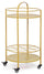 Küchenwagen 45x81 cm mit Flaschenhalter und ockerfarbenen Stahlrädern