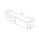 Mobile TV Sospeso 135x31,7x25 cm in MDF Francy Rovere Antracite