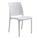 Sedia da Giardino Volga 46x54x80 h cm in Polipropilene Bianco