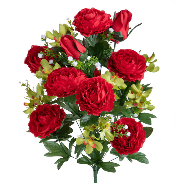 Set 2 künstliche Ranunkeln/Orchideen-Bouquet X 18 50 cm online