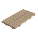 Set 14 Piastrelle Autobloccanti in Plastica Effetto Legno 37,7 x 18,6 cm da Interno o Esterno 