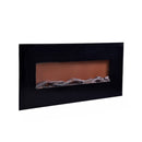 Camino Elettrico da Parete Effetto Fiamma 1500W Nora Nero